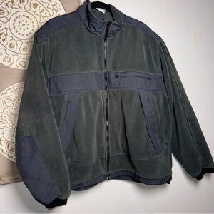 🧥 Cabela’s Outdoor Fleece Jacket Zip-Up XL | Green Gray